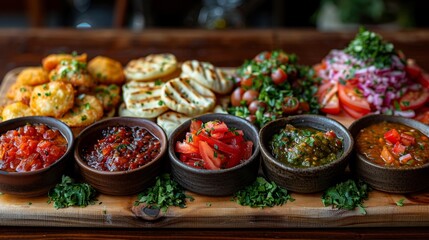 Obraz premium Vibrant appetizer platter - generative ai