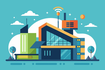 Modern Architecture and technology vector arts illustration