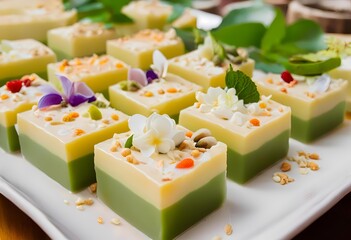 Delicious fruit pudding with a mix of flavors, offering a sweet and fragrant dessert experience.
