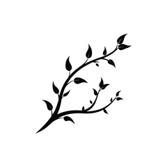 Twigs and tendrils, tree branch silhouettes 