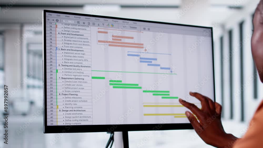 Poster Gantt Software Project Document Plan List Banner