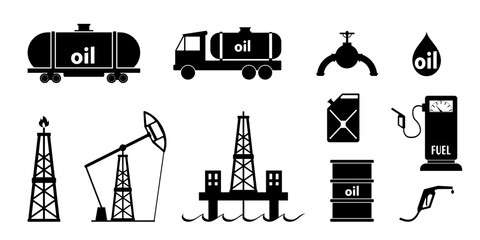 Gasoline, diesel, oil, fuel, illustration