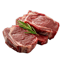 Succulent Beef Steaks Set on Transparent Background