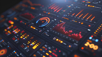 Obraz premium Financial_analytics_data_charts_and_graphs
