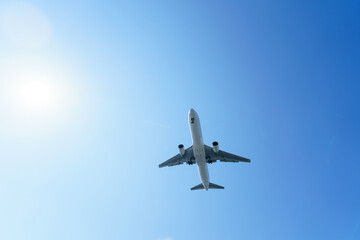飛行機　青空