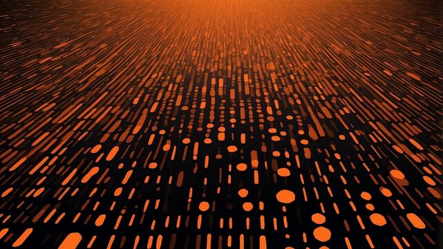 orange binary code pattern technology abstract background digital artwork