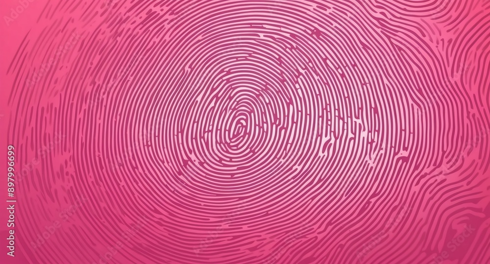 Poster pink digital fingerprint scan pattern technology abstract background digital artwork