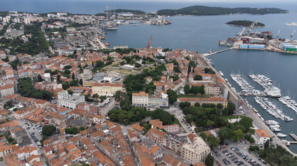 Pula Arena: Majestic Roman amphitheatre in Pula, Croatia. Well-preserved landmark dating to the 1st...