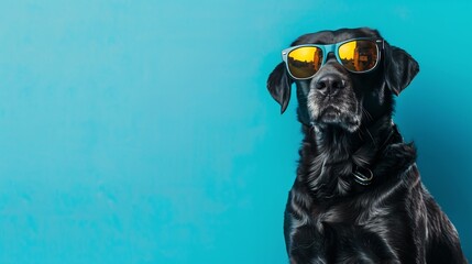 Obraz premium Pet dog wearing sunglasses