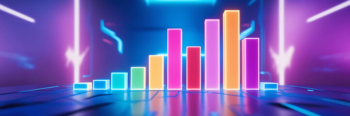 World business graph. Arrow graph going up. Futuristic raise arrow chart digital transformation abstract technology backgroun