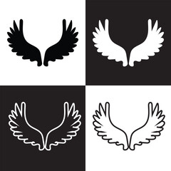 Angel Wings icon.  Vector illustration. EPS 10