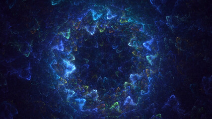 3D manual rendering abstract round light background. Its not AI Generatd illustration.