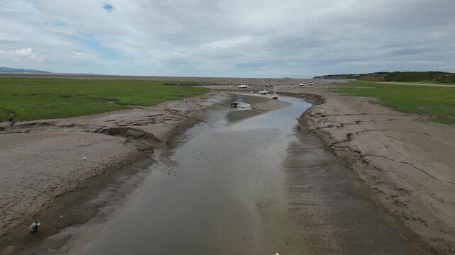 Flying close to some water on the beach line at Heswall