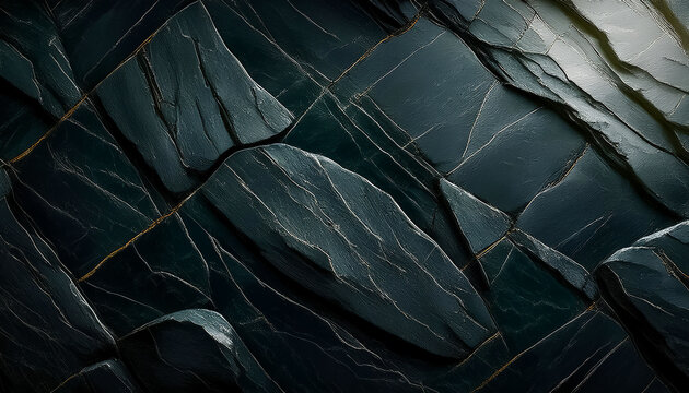 Flat lay abstract surface of brushed skarn stone slab texture background with space to copy, panoramic view