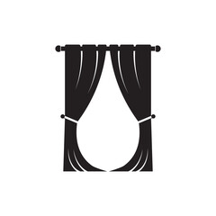 curtain illustration icon