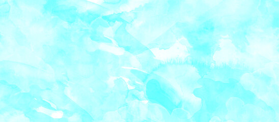 cloudy abstract watercolor abstract painting background, Simple blue color watercolor splashes with soft watercolor stains, soft light watercolor texture hand drawing graphic design.