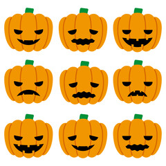 ジャック・オー・ランタンのイラストセット