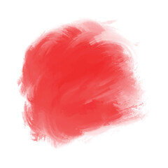 Abstract red watercolor brush stroke on white background