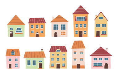 Cute House Illustration Set