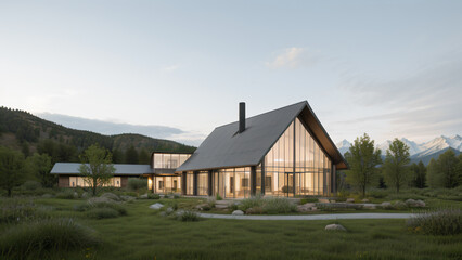 Modern Mountaintop Retreat with A-Frame Design