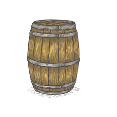 Obraz premium beer wooden barrel