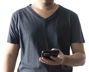 Man holding a cell phone