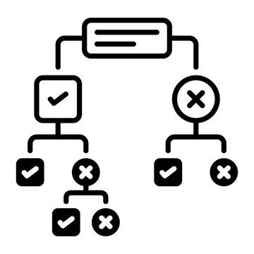 A linear icon of decision tree