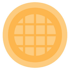 Waffle Flat Icon Illustration