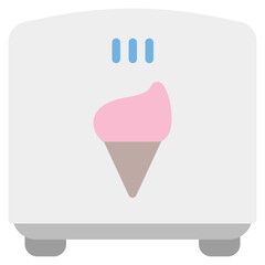 Fridge Flat Icon Illustration