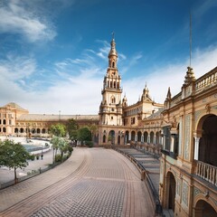 Obraz premium city centre of Sevilla, AI generated