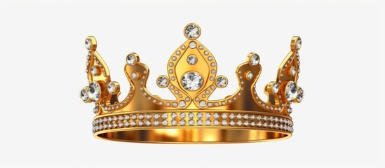 Golden Crown with Diamond Inlays