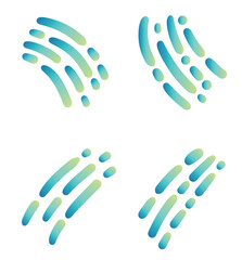 Gradient Colorful Abstract Shape blend of vibrant colors in a modern geometric design