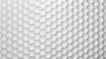 Seamless white geometric pattern with hexagon shapes and a textured background