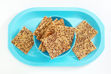 Cookies with sunflower, sesame and flax seeds
