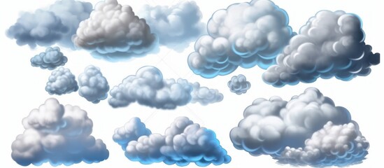 Collection of Cartoon Clouds for Design