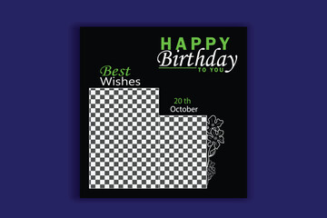 Web Birthday Design celebration social media post Facebook post