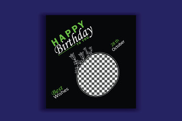 Birthday Design celebration social media post Facebook post