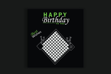 Birthday Design celebration social media post Facebook post