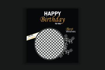 Birthday Design celebration social media post Facebook post