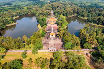 Minh Mang tomb near the Imperial City with the Purple Forbidden City within the Citadel in Hue,...