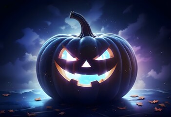 Halloween symbol smiling pumpkin