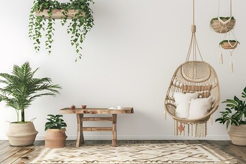 modern living room with lamp