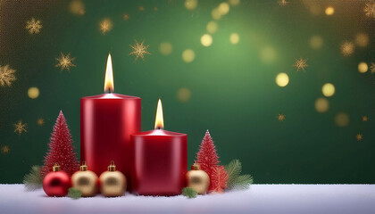 christmas background with candles