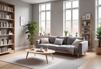 Fototapeta premium Scandinavian design for a living room
