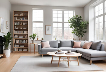 Fototapeta premium Scandinavian design for a living room
