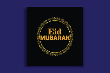 Eid Mubarak and eid ul fitr social media banner Instagram post template