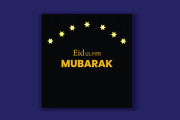 Web Gradient eid al-fitr greeting card template