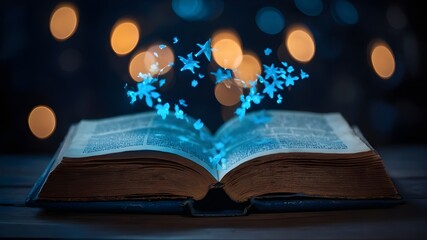 book with candles