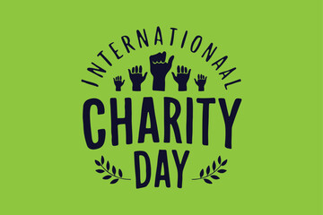 International charity day vector design for day celebration.