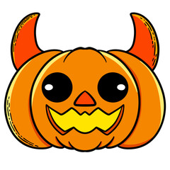 Halloween pumpkins face